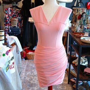 Women's Elliatt Peachy Pink Dress with pleated skirt. Size M